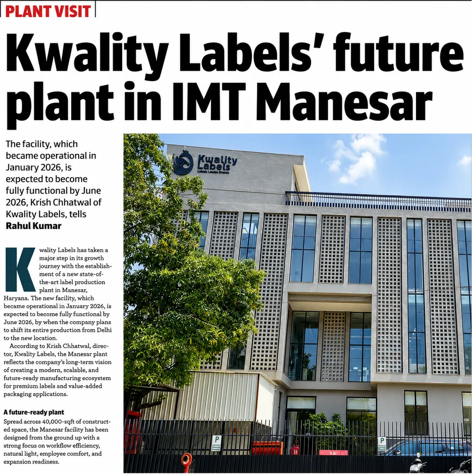 Kwality Labels' New Plant in IMT Manesar